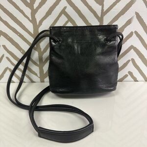Vintage Nine West Genuine Leather Small Black Shoulder Bag